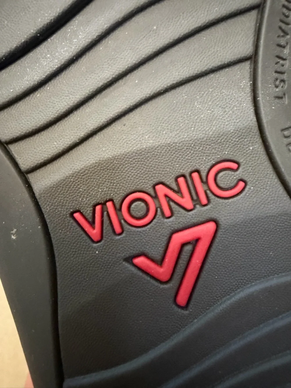 VIONIC Metallic Snake-Print Velcro Strap Sandals - Silver/Black